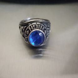 Graduation Class  Ring  Silver 9.25 Size 10.5