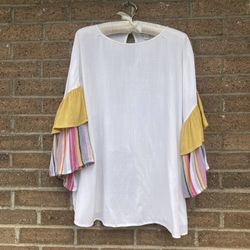 Top with cascading Sleeves, Plus Size, 1XL