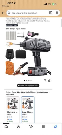 SakerPlus Portable ARC Welder Kit 110V