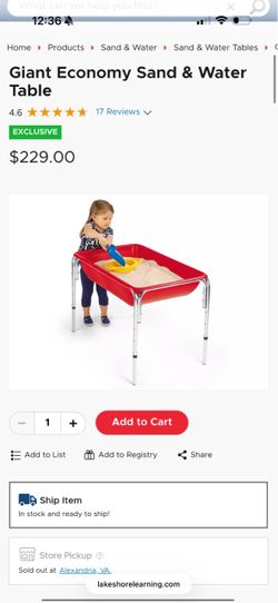 Brand new sensory table