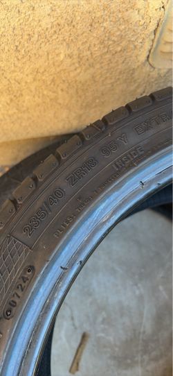 2 used accelera tires 235/40/18
