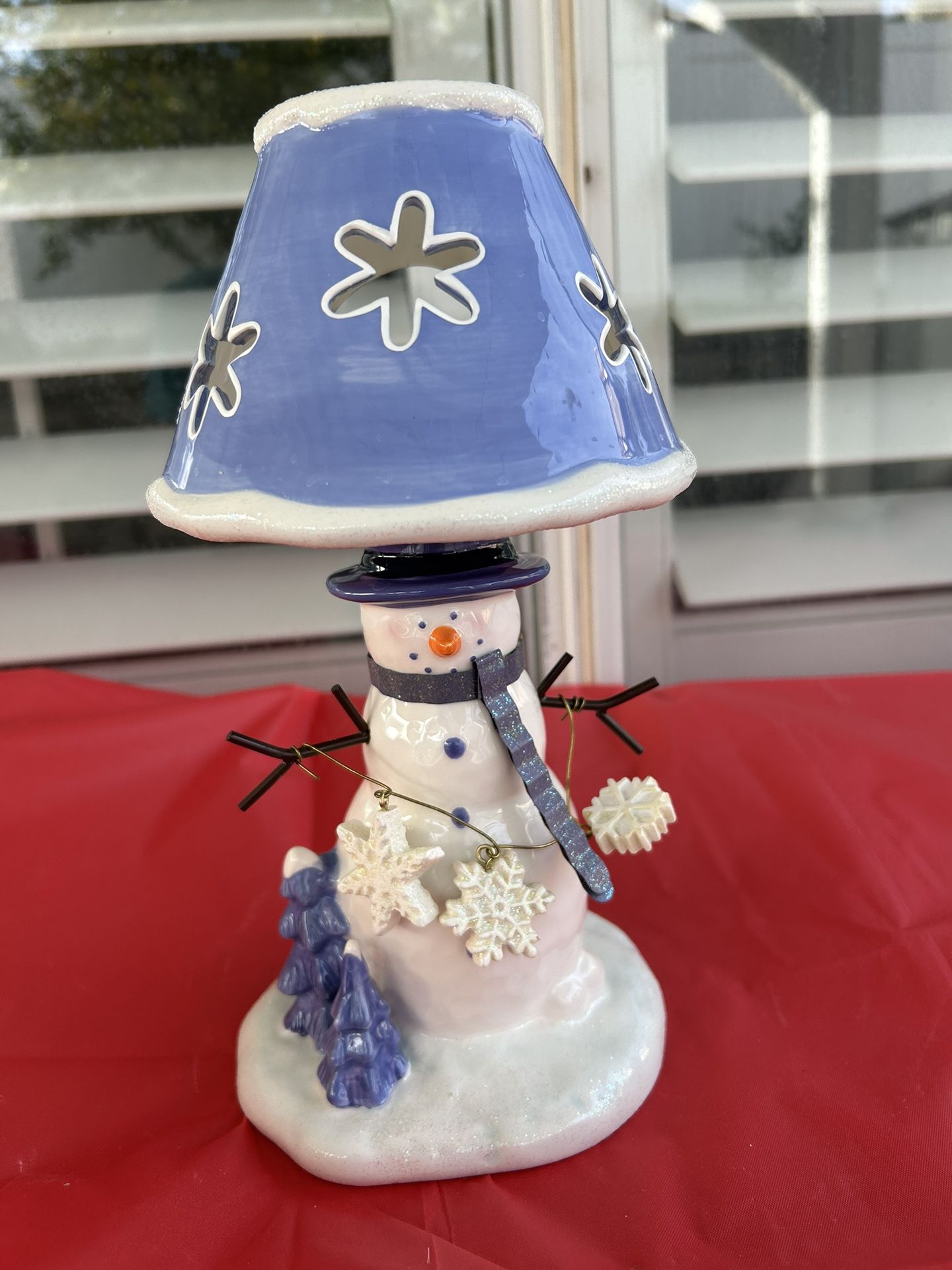 CANDLE HOLDER SNOWMAN LAMP - $15.00