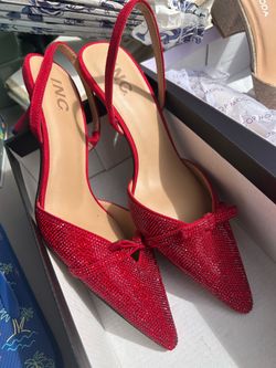Ruby Red Crystal Heels by INC