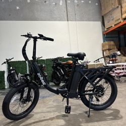 ACTBEST Electric Bike for Adults, Mars 20'' Fat Tire Folding Ebike with Peak 1200W Motor, 7 Speed 28MPH, 48V 499Wh Removable Battery Max Range 55 Mile