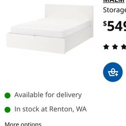 white ikea bedframe