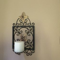 Metal Wall Sconce Candle Holder (set of 2)
