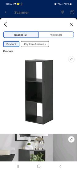 Mainstays 3 Cube Storage Organizer, Black