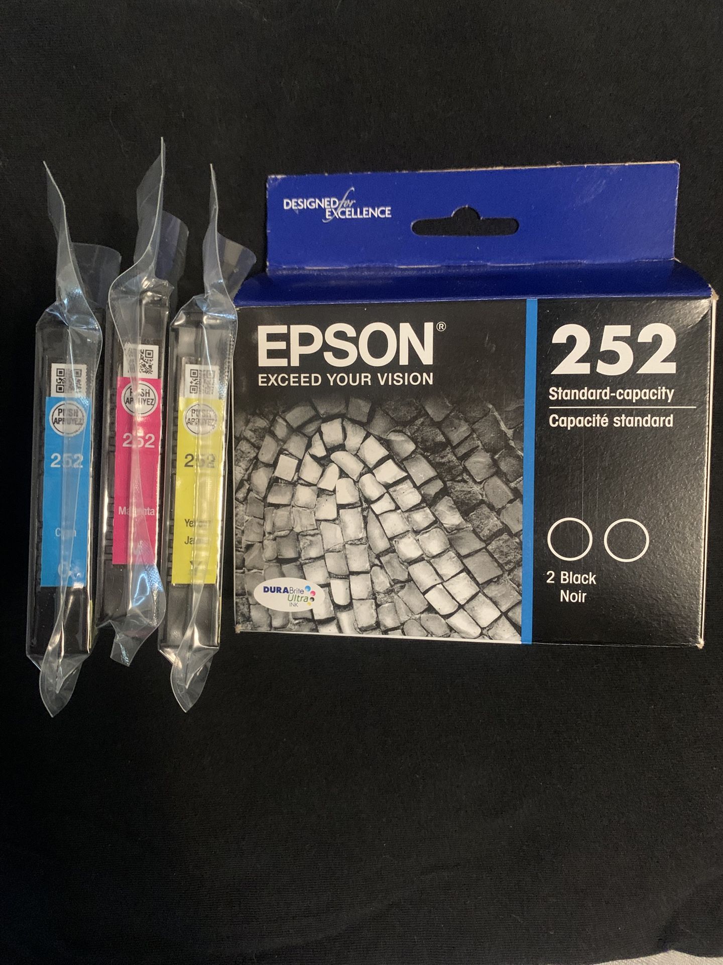 Epson 252 Printer Ink Black/Colored New 