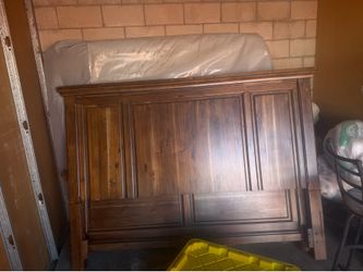 Cali king bed real wood bed frame