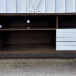 Bohemian Brown Mid Century Modern Tv Console Stand