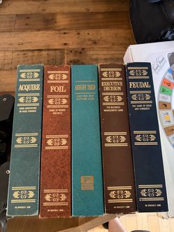 5 Vintage 3M Bookshelf Games – Acquire, Feudal, Foil & More