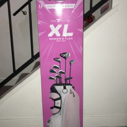 Brand New Never Opened Top Flite XL Womens Flex Golf Set Full Graphite Shafts 