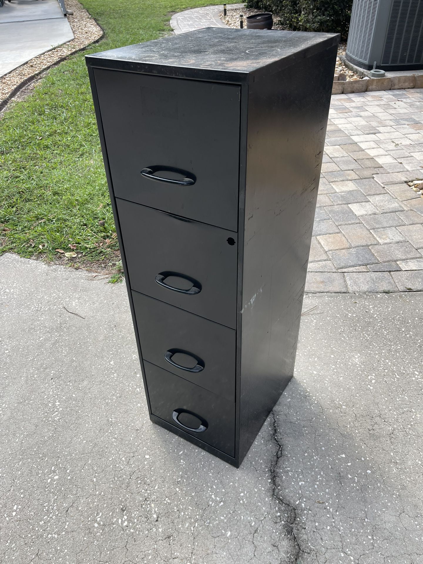 Black 4 drawer file cabinet