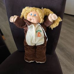 Rare Cabbage Patch Blonde Hair, Blue Eyes Teddy Bear Pajamas/ Jumper. 