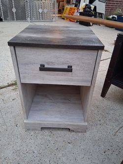 Nightstand with Drawer and Open Shelf
