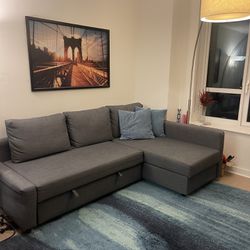 FRIHETEN Sleeper sectional,3 seat w/storage, Skiftebo dark gray - IKEA