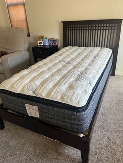 Twin size frame and mattress