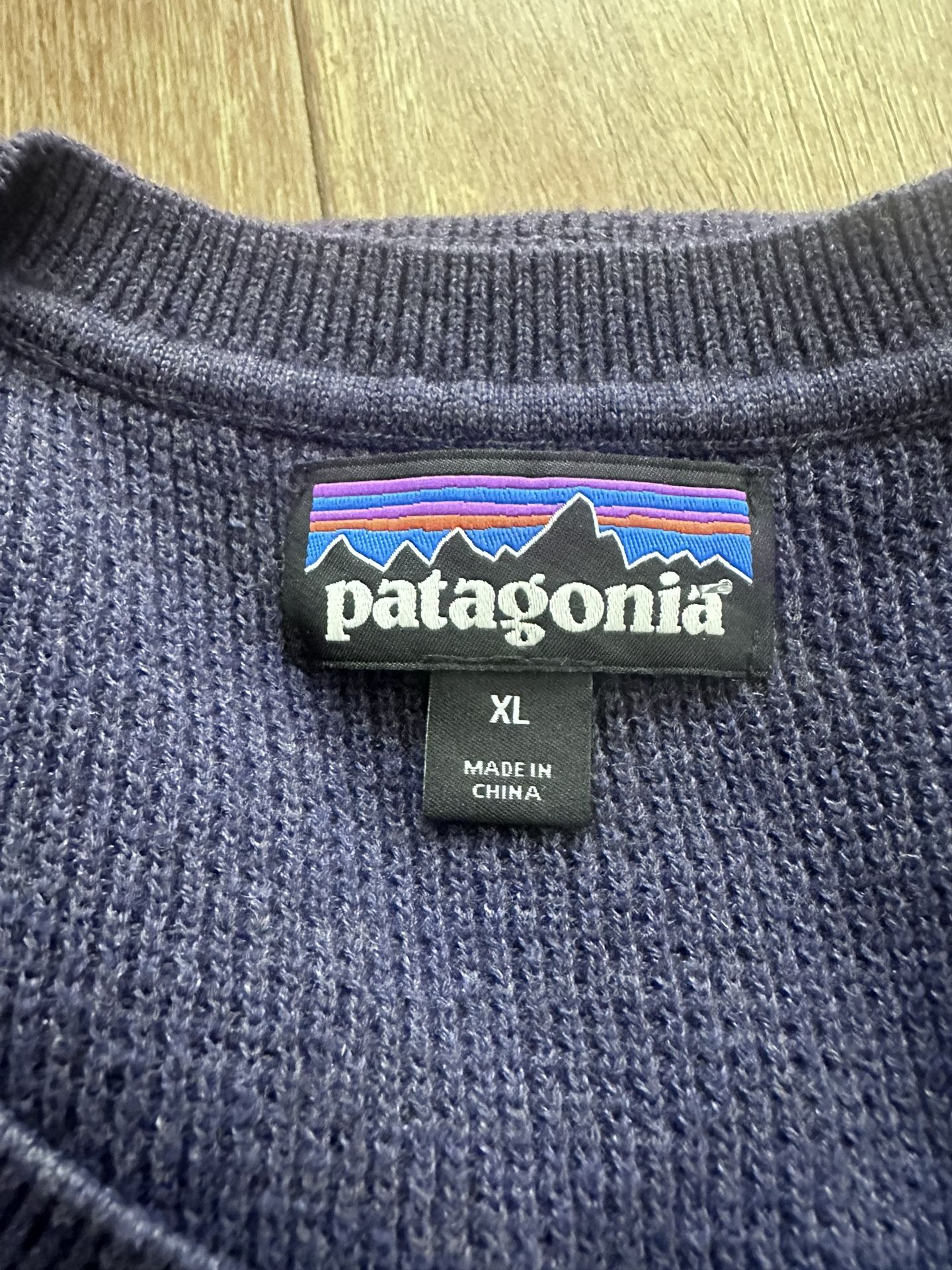 Patagonia Long-Sleeved Yewcrag Crew Neck Waffle Sweater  Size: X-Large