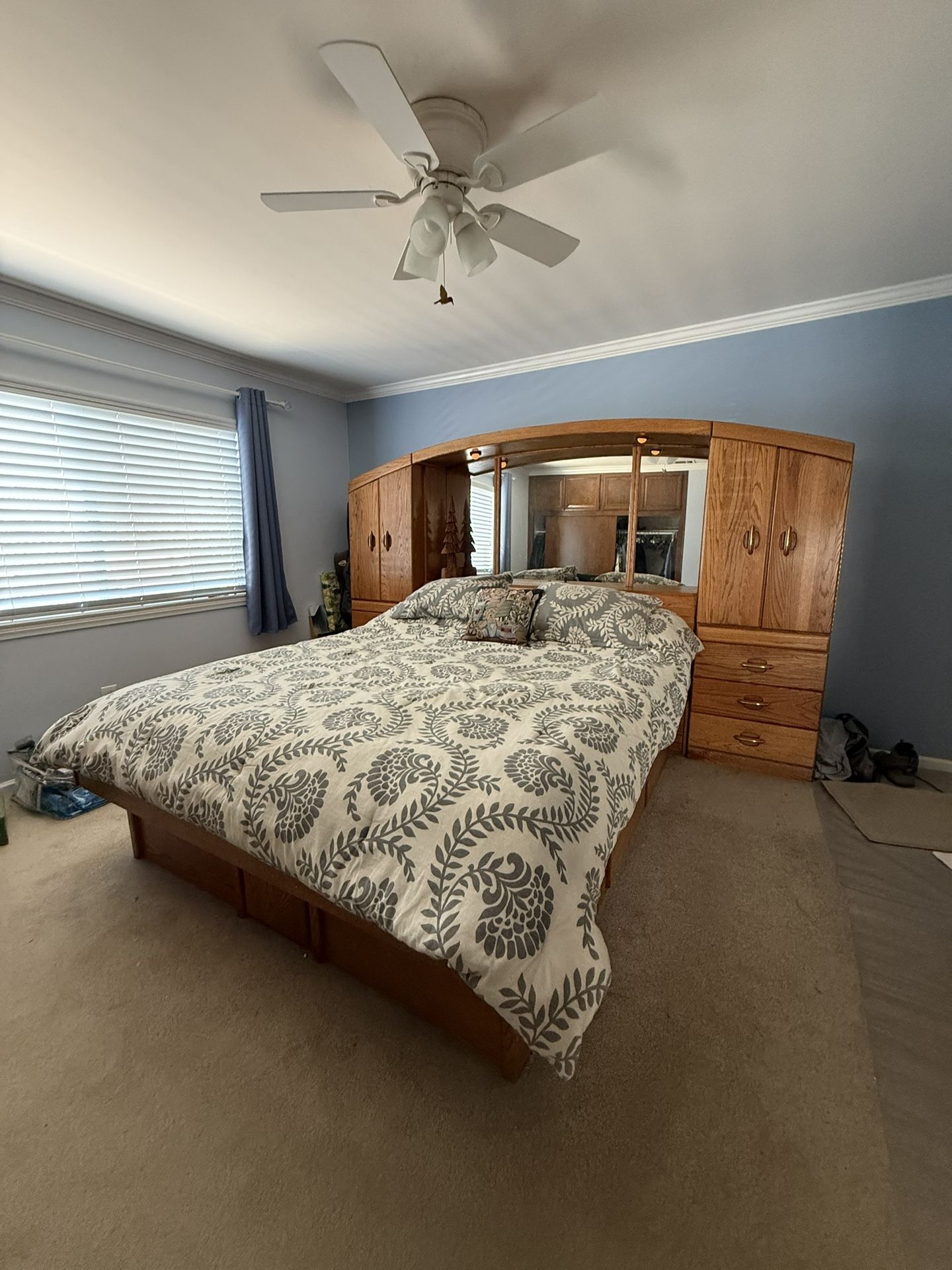 Cal King Bed Frame With Wardrobe Attached 