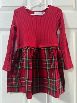 Children's Place Girls Red Plaid Holiday Dress
