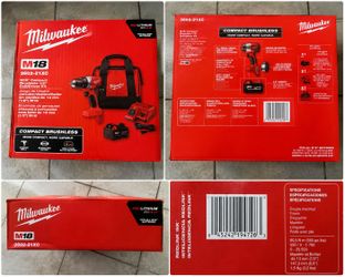 🔥 BRAND NEW MILWAUKEE M18 BRUSHLESS HAMMER DRILL KIT — $165 🔥