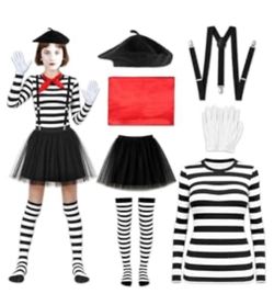 Halloween Mime Costume Women Size Small