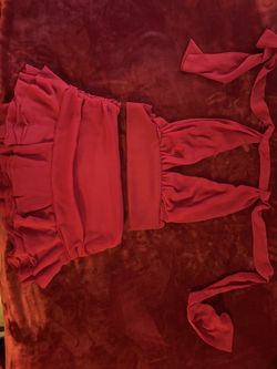 Two Piece Red Skirt And Top