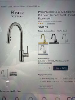 Matching kitchen and bathroom vanity faucets