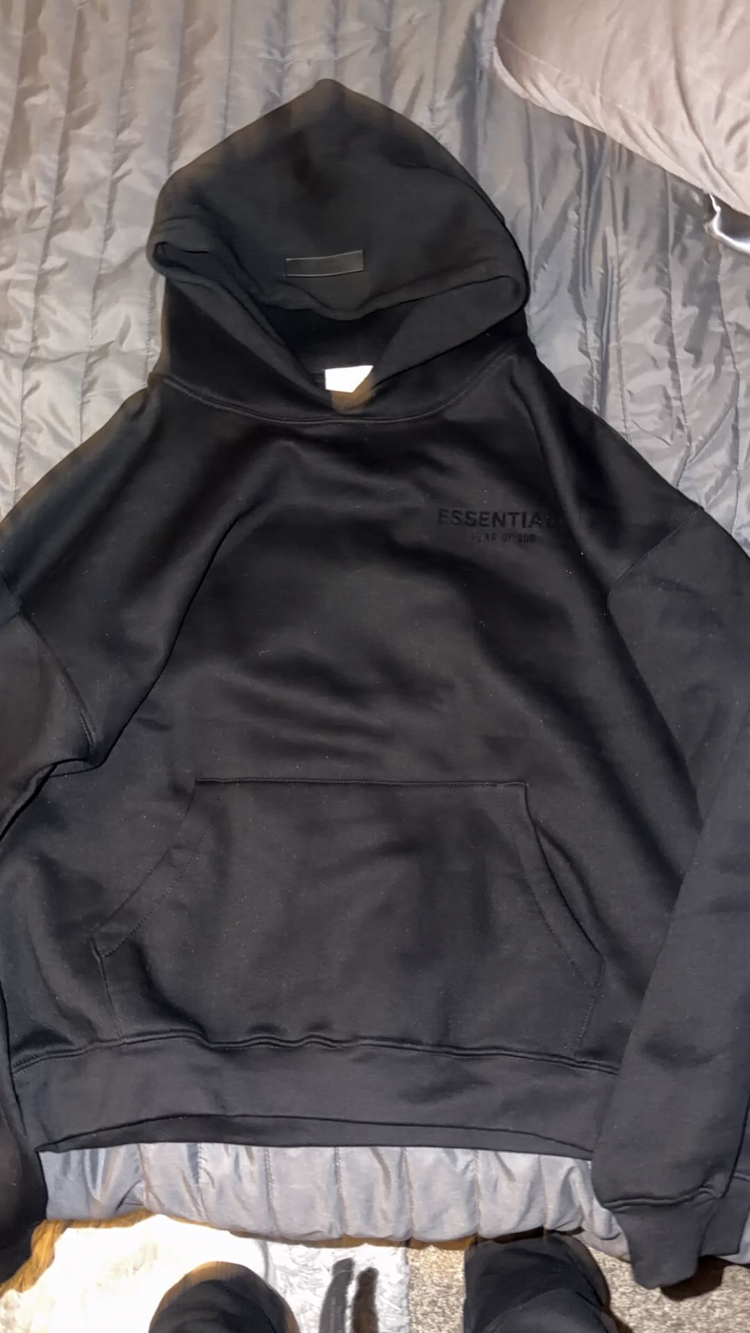 Fear Of God Essentials Pullover Hoodie ‘ Strech Limo’ Black