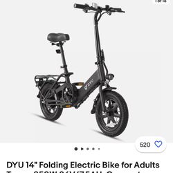 DYU 14" Folding Electric Bike for Adults Teens