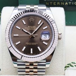 Rolex Datejust 126331 Chocolate 18k RG Jubilee (Full set)