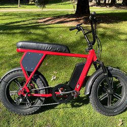 Ebike Juiced City Scrambler 52v 1300w 28mph Double Seat Fat Tire Electric Bicycle