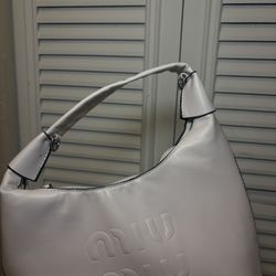 Miu Miu White Shoulder Bag + Strap (Great Condition)