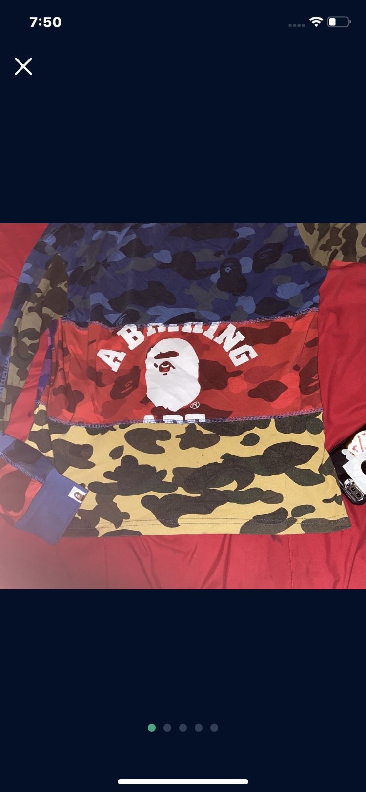 Bape Longsleeve Good Condition Got Bape Bag To Go With It Will Take Good Trades