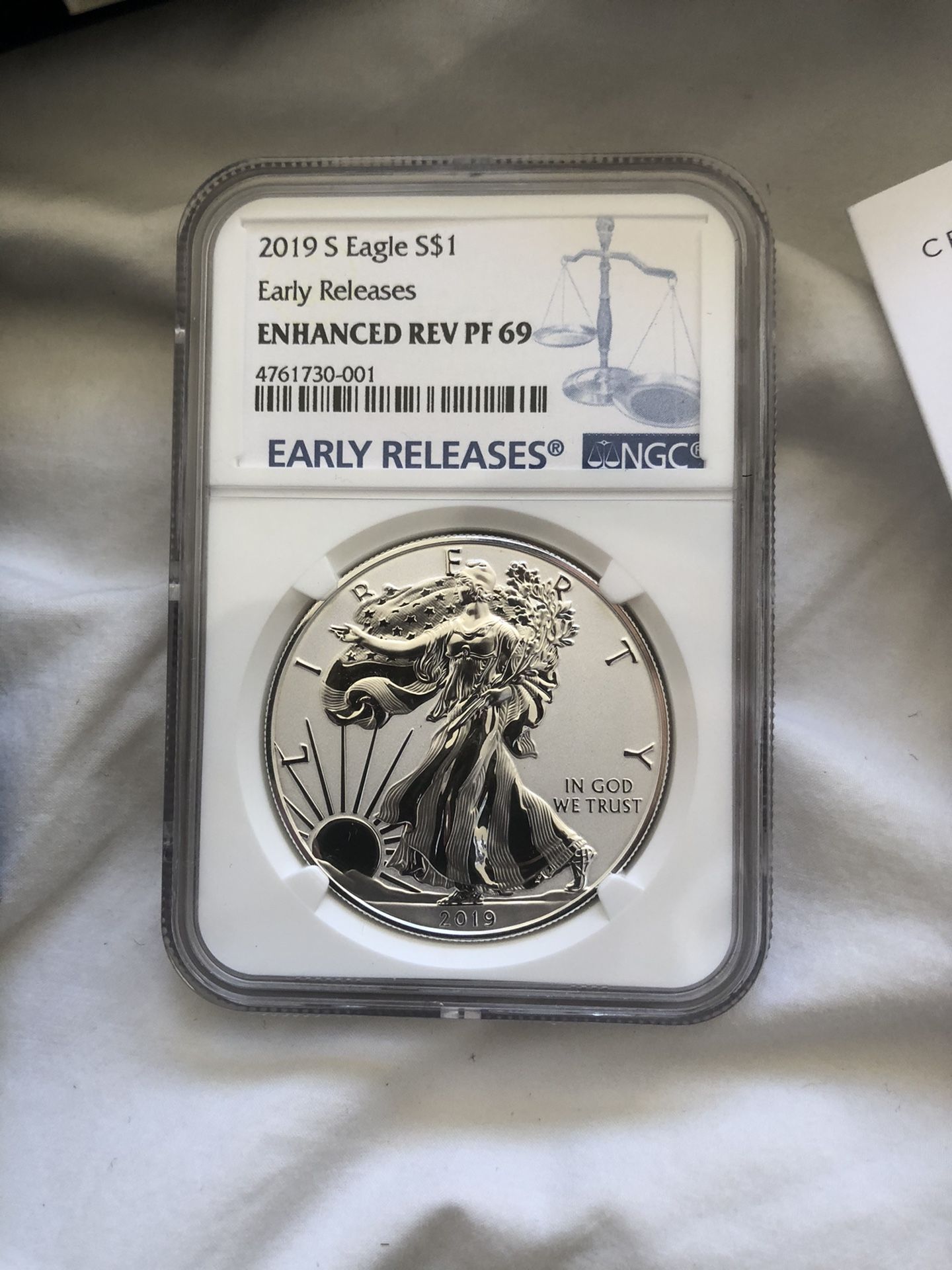 American Eagle 2019 Enhanced Reverse Proof 1 Oz Silver Coin