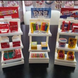 Set of 3 Mini 6" Candy Displays (Not Removable)
