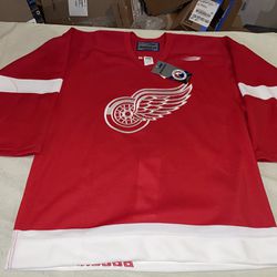 Authentic Ahl Adirondack Red Wings Jersey Clean mic Vintage Mens 48 Bauer Vhtf