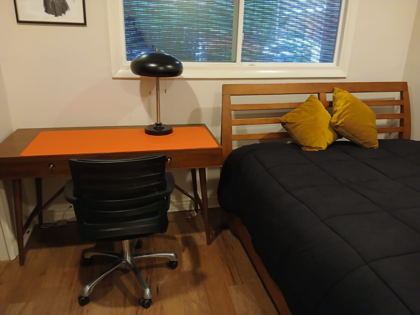 Bed, Desk And Chair