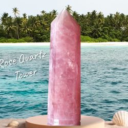 High Quality Rose Quartz Tower