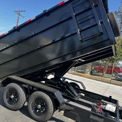 Scissor lift Dump trailer
