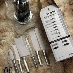 Stainless Steel Knives Set With Rotating Stand 