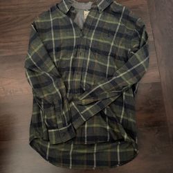 Weatherproof vintage green flannel shirt Size L
