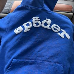 Blue Sp5der Hoodie 