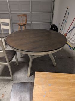 Sturdy wooden table and 6 chairs