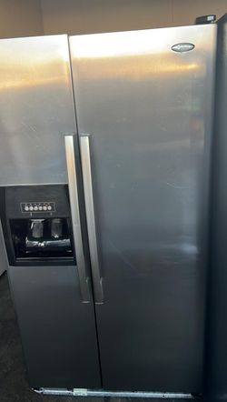 Whirlpool Side By Side Stainless Steel Refrigerator Fridge
