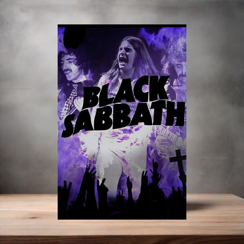 Black Sabbath Poster On 4x6 Aluminum Print