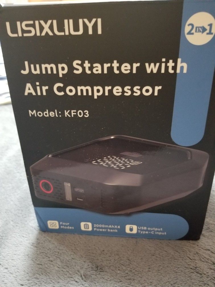 Potable Car Jump starter With Air Compressor