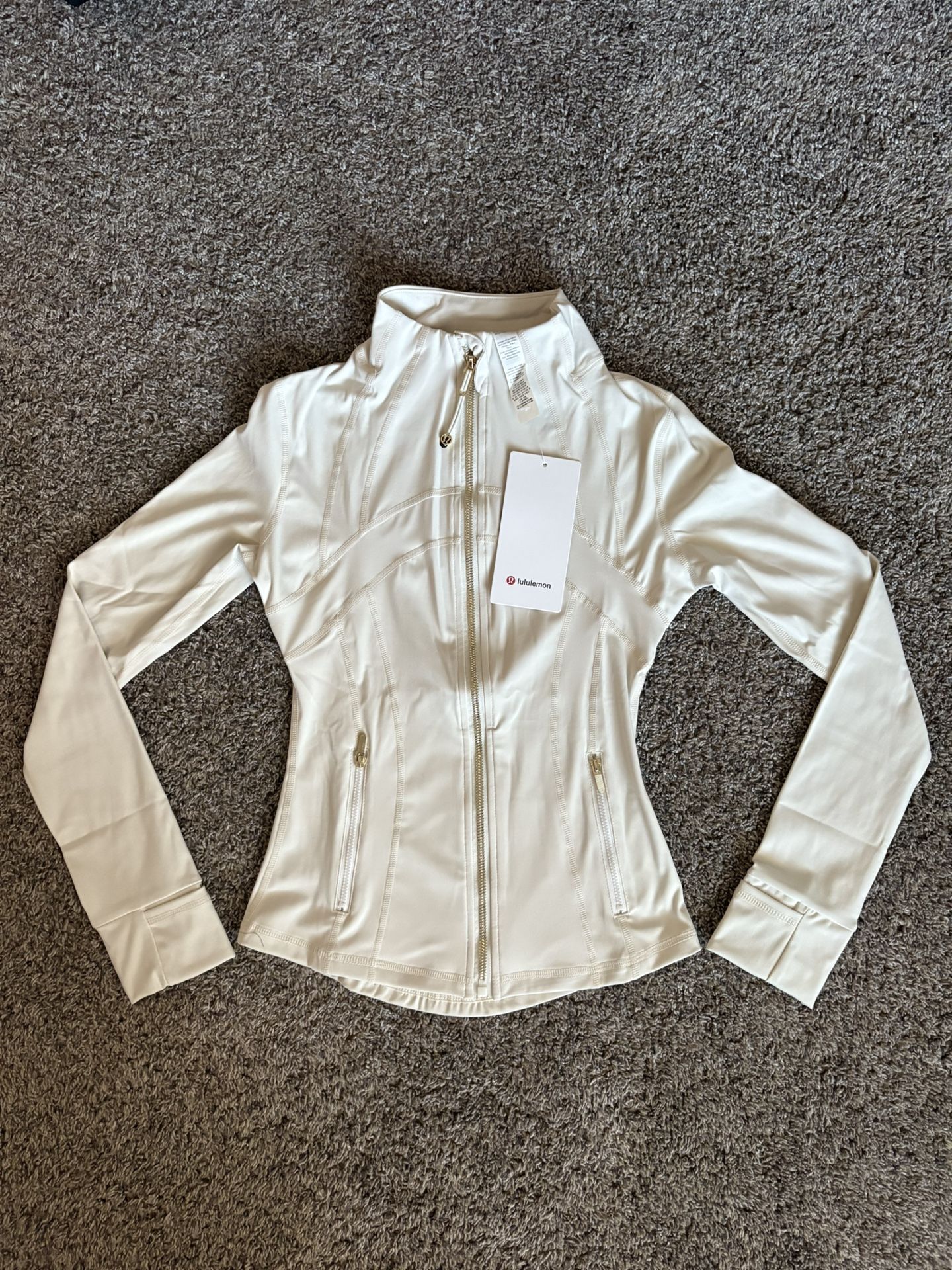 Light Ivory With Gold Zipper