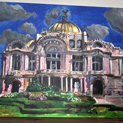 A Huge 60"x48" Canvas On The Stratchers