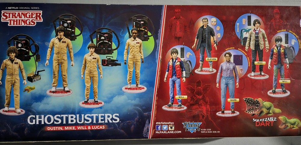 Stranger Things Ghostbusters 4 Pack Figure Set
